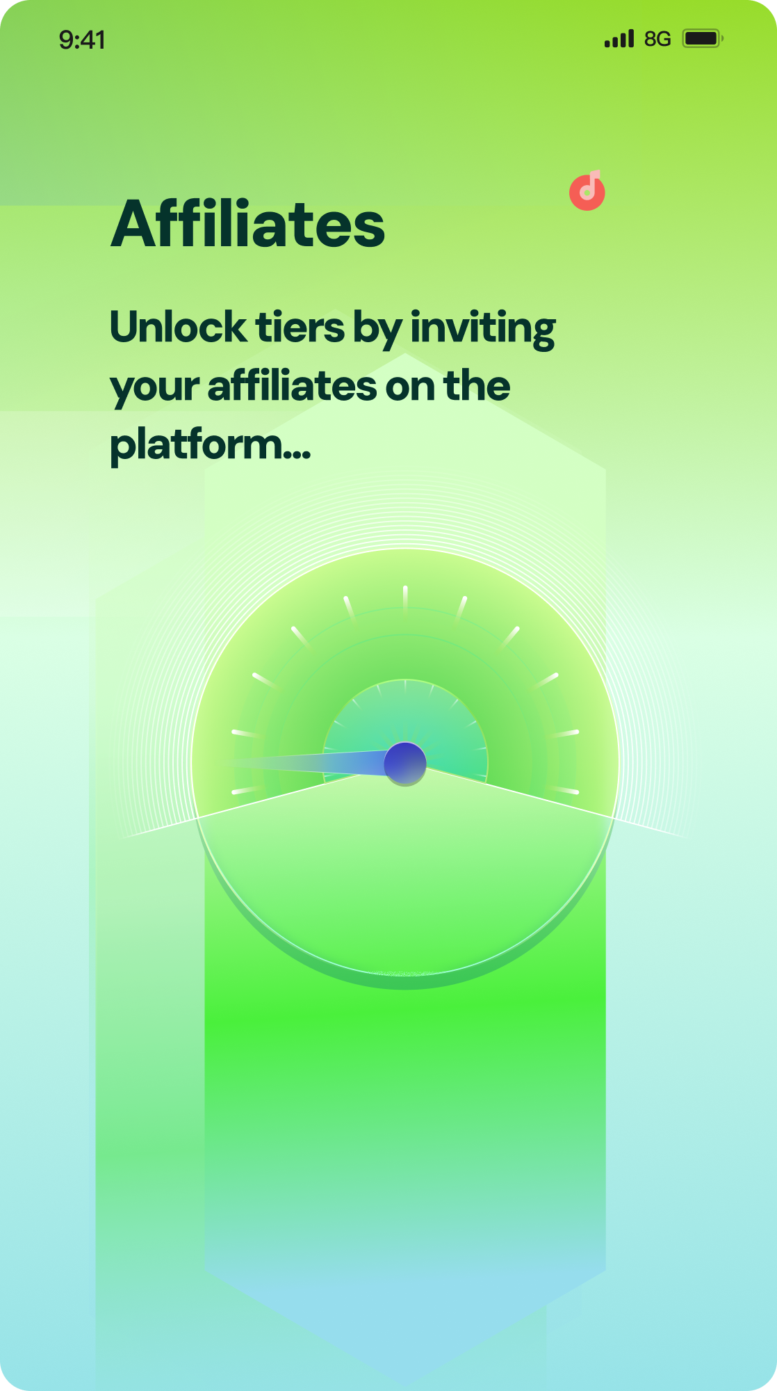 Unlock tiers by inviting affiliates to the platform